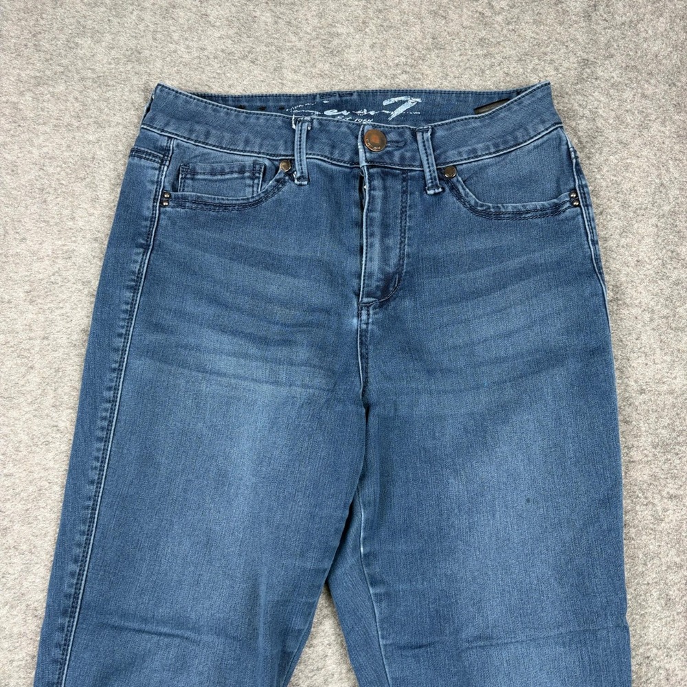 Seven7 Skinny Jeans Womens 8 Blue High Rise Stretch Denim Casual‎ Everyday Slim